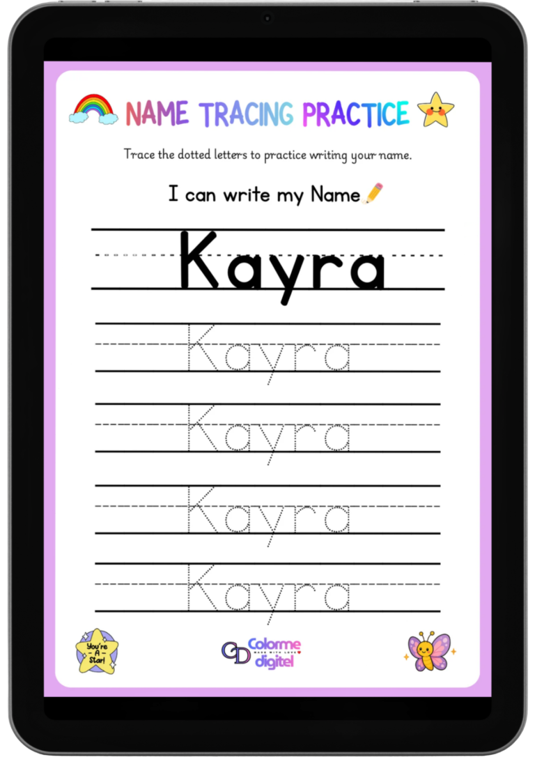 Printable preschool worksheets for name tracing